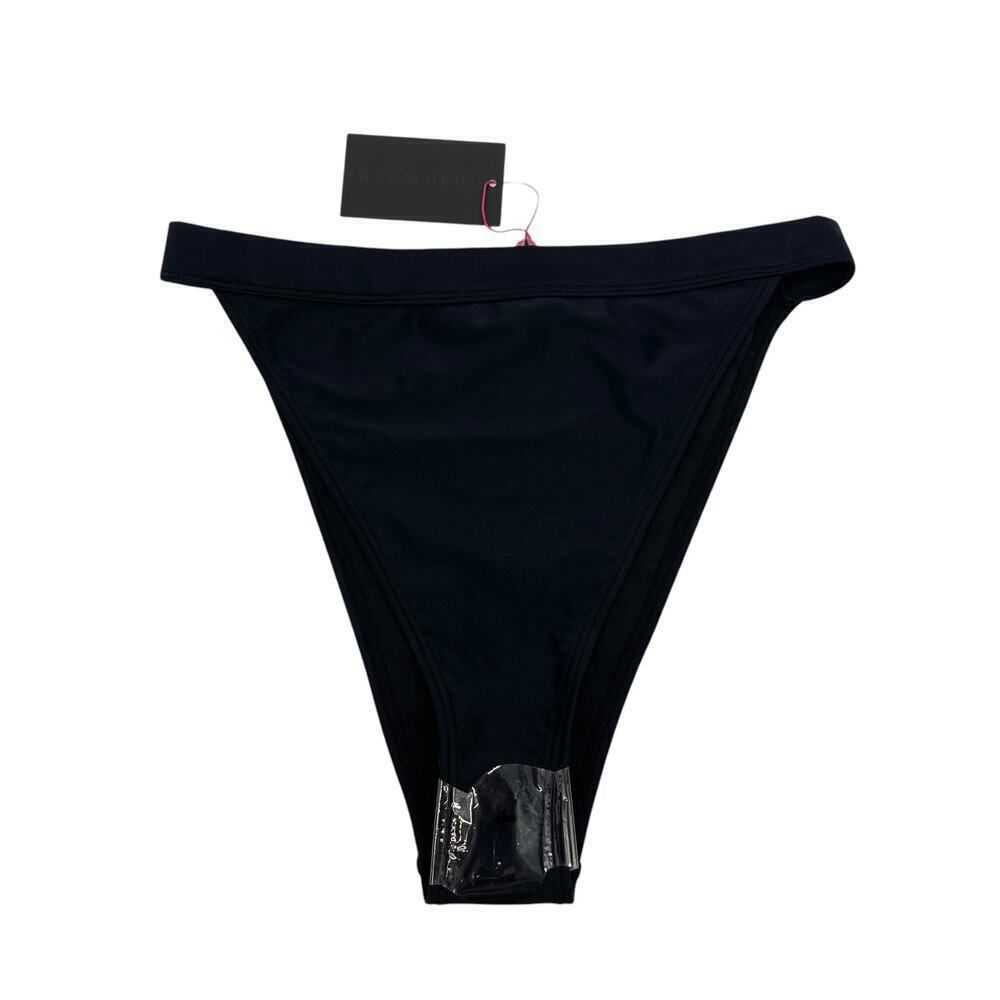 SouthBeach Swimwear Super High Rise Black Bikini Bottoms US 10 NEW with Tags!